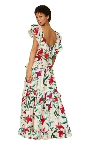 La DoubleJ Lilly Floral Print Scarlett Maxi Dress US XS Pink