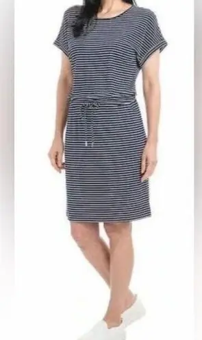 Hilary Radley Striped Navy Dress Size L