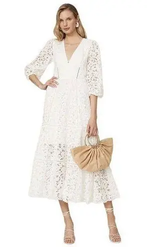 Jonathan Simkhai White Puff Sleeve V