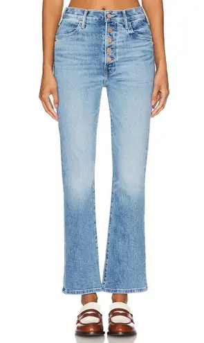 Mother The Pixie Hustler Ankle Button Fly Kick Flare Bootcut Jeans in Tarot Time Blue Size 24