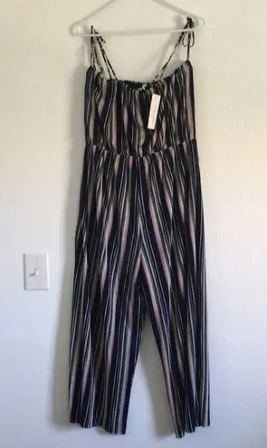 Collective Concepts Madison Micro pleat Stripe Spaghetti Strap Jumpsuits XXL