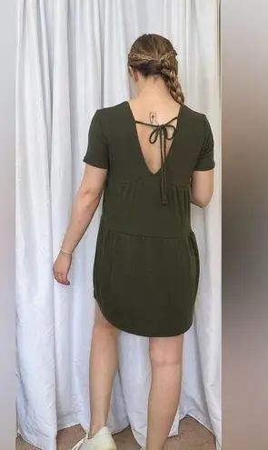 21 Saints NWT Babydoll T-Shirt Mini Dress - Olive Green - M