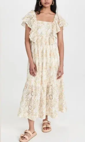 NEW En Saison Opposites Midi Dress in Yellow Orange Size XS