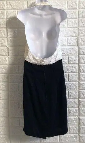 Vintage Scott McClintock halter lace open back dress Women's Size 10 Made In USA
