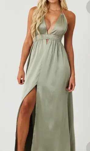 Lime Lush Sage Green Maxi Dress