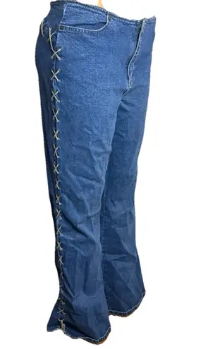 Carolina Blues Denim lace up jeans