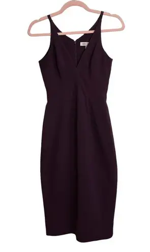 Dress the Population Lyla Purple Burgundy Plunging Sleeveless Bodycon Dress