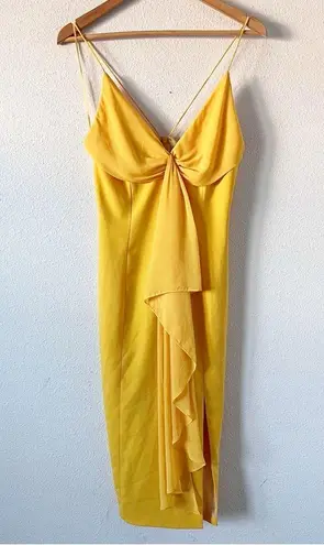 Jay Godfrey Carlo Sheath Dress in Yellow Gold