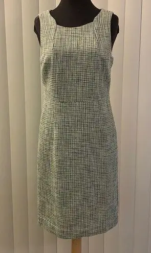 Premise blue, green & white sleeveless dress.