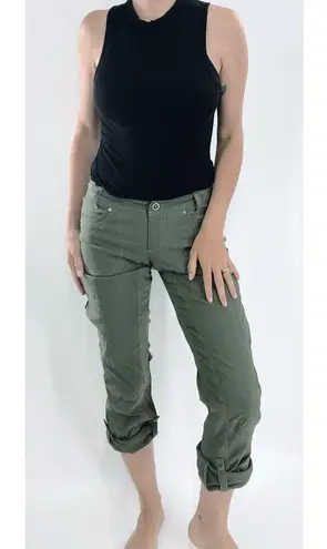 Kuhl Olive Green Roll Up Active Performance Straight Leg Pants Size 2