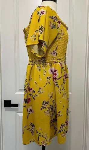 Xhilaration Plus size yellow dress baby doll style