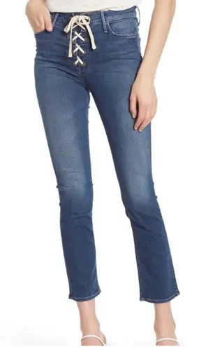 MOTHER The Lace Up Dazzler Ankle in the color Turn of the Tide Size 25 Blue