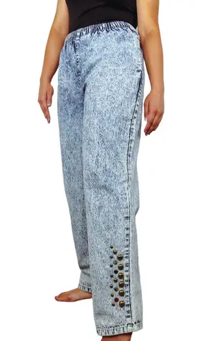 1980s Vintage Jeans Gepetto Acid Wash High Rise Straight Leg Mom Jeans 29" Blue