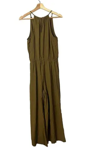 Prologue Olive Green V-Neck Sleeveless Cropped Jumpsuit S