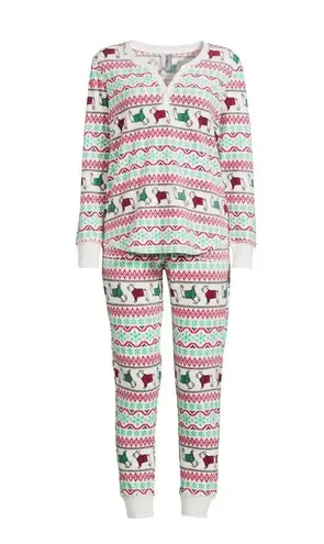 Jaclyn Intimates Womens  Christmas Dog PJs Super Soft Fleece Size XL New