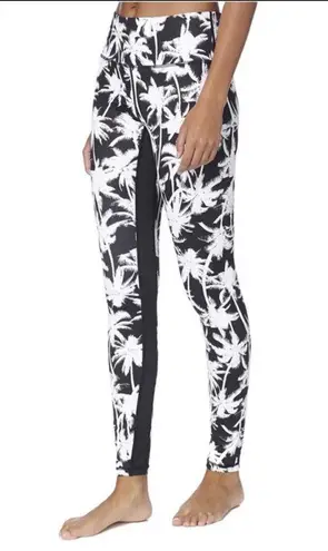 Carbon38 L’urv Palm Paradise Tropical Aloha Hawaiian High Rise Leggings Black Size XS