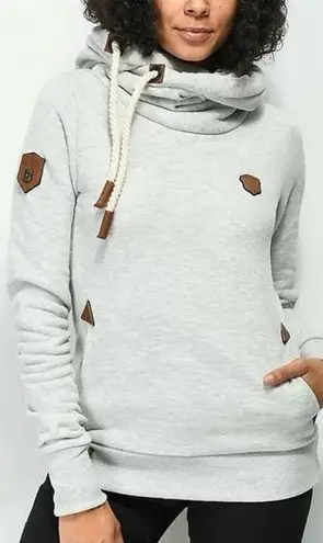 Naketano Women's Hooded Hoodie Beige Cotton Blend Pullover