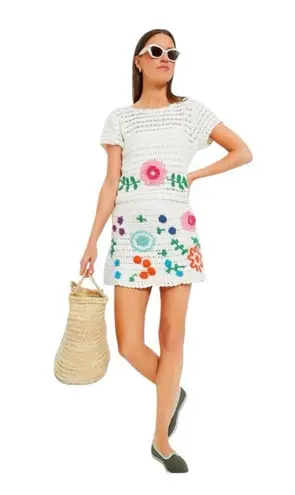 Love The Label Leighton Skirt Size XS NWT Multi Ivory Crochet Cotton Mini Boho White