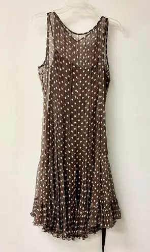 Teri Jon Rickie Freeman Polka Dot Sleeveless Sheer A