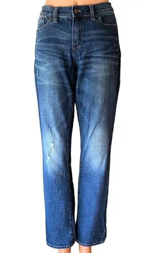 J.CREW Factory Stretch Boyfriend Distressed Denim Blue Jeans ~ Women's Size 27