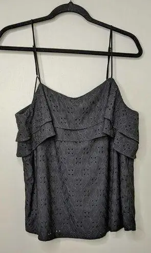 Harlowe $ Graham Harlowe & Graham Eyelet Cami Top - Size L - NWT