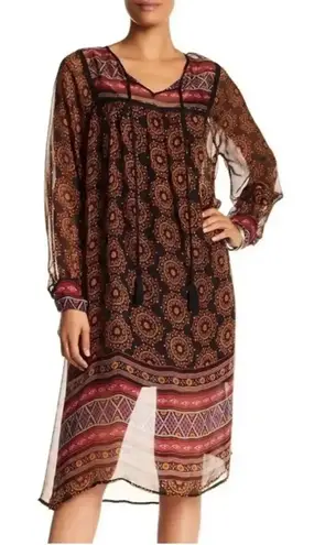 Johnny Was FOR LOVE & LIBERTY Silk Mandala Printed Boho Dress