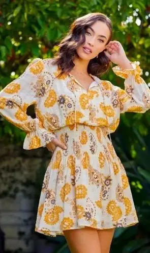 Bishop and Young NWT Marmot Boho Paisley Smocked Waist Dress L