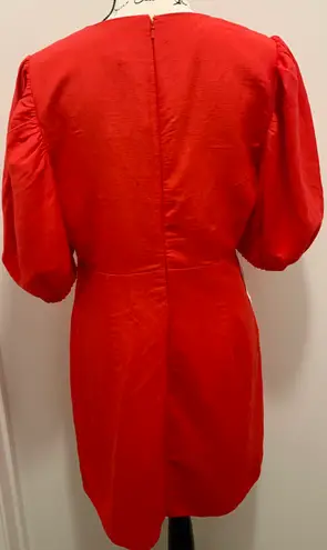 Bardot Tallulah Mini Dress Fire Red Size 10L Nwt