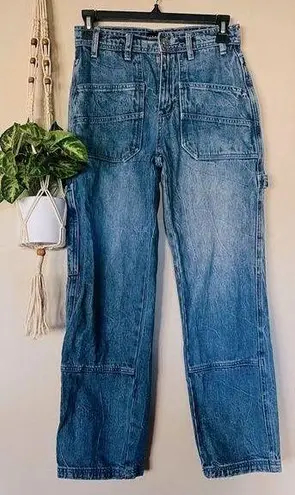 Dolls Kill  Delias Carpenter Jeans Y2K 90s Wide Leg Size XSMALL Blue Jeans