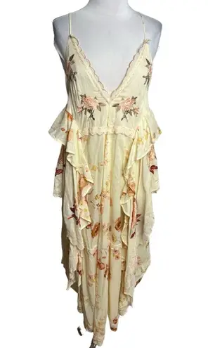 Free People NWT  Audrey Embroidered Floral Sleeveless Dress