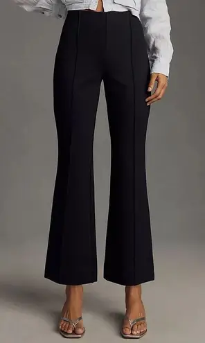 Maeve Anthropologie The Margot Kick-Flare Black High Rise Cropped Pants Size S