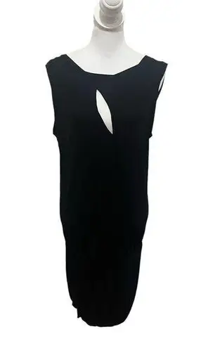 Emilio Pucci Silk Mini Dress Women’s Size 10 Black Sleeveless Shift Keyhole