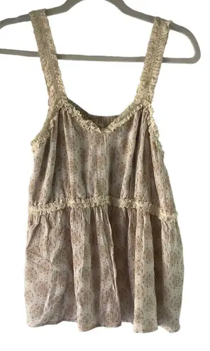 Hem & Thread Hem & Thread NWT Women's Size Medium Peasant Cottage Lace Floral Top