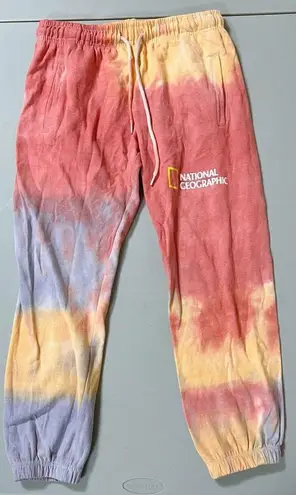 National Geographic Pastel Tie Dye Sweats Sweatpants Joggers Pants Bottoms Size M ⛰✨