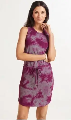 Sundry  For Evereve The Weekender Dress Berry Tie size small