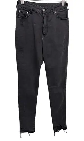 SER.O.YA Maya High Rise Skinny Jeans In Ash Raw Edge size 28 Black