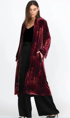 Johnny Was beautiful velvet duster NWT
