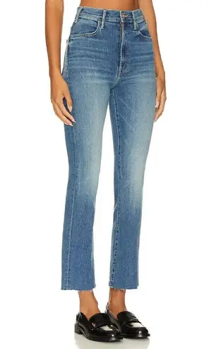 NWT Mother Hustler Ankle Fray in Healing Jar High Rise Boot Crop Stretch Jean 32 Blue