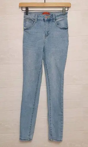 Wax Jean Women's Light Wash Denim High Rise Ankle Skinny Jeans size 0/24