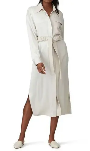 Pacific&Co Cream Silk Shirt Dress Size Small $795