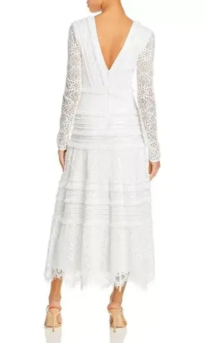 Tadashi Shoji NWT Clio in Ivory Fringe Sequin Lace Long Sleeve Midi Dress 12