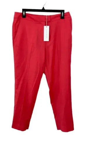 Tanya Taylor NWT Smith Wool Straight Leg Pants in Poppy Red Size 8