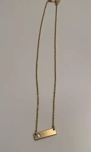 The Bar Gold and rhinestone necklace