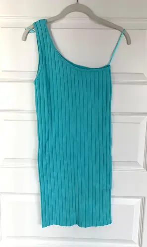 ZARA One Shoulder Rib Dress