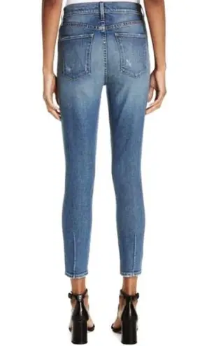 Alice + Olivia Good High Rise Exposed Button Fly Long Shot Hi-Waist Skinny Jeans