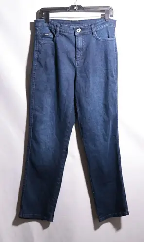 Kuhl Womens Sz 8 Blue Jeans Kontour Boyfriend Denim Straight Midnight 10" Rise