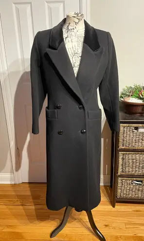 Cuddle Coat New York Vintage Wool Velvet trim Tuxedo Black Size 4