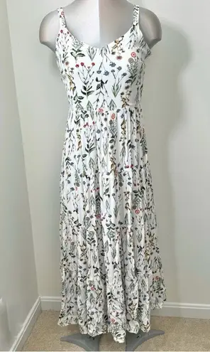 Cynthia Rowley  Tiered Maxi Dress Size 6 Botanical Floral Print