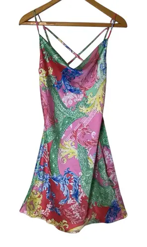 Discovery NWT Timing Size M Whimsigoth Baroque Floral 90s Slip Dress Lingerie Outerwear