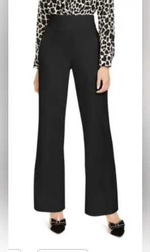 INC International Concepts Size 10 Wide Leg High Rise Dress Pants Faux Pockets Black